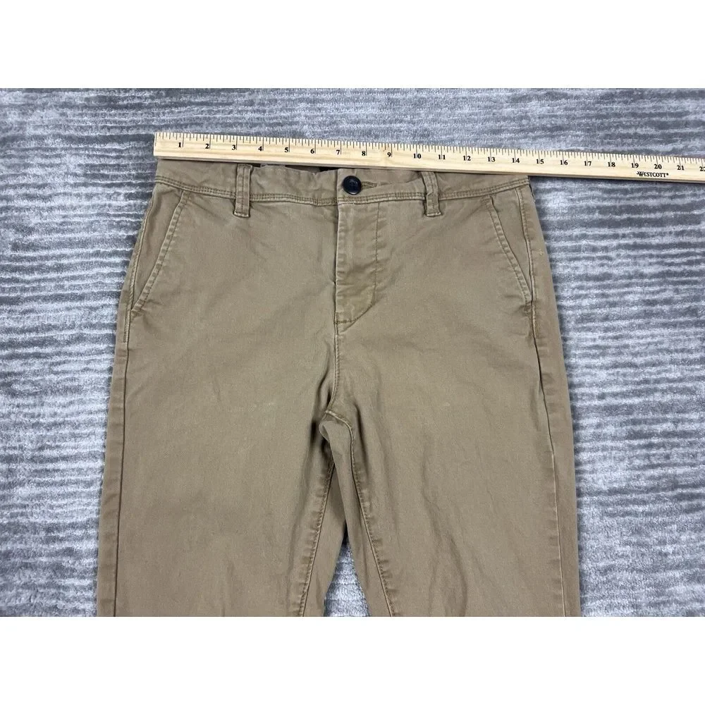 Aeropostale Pants Mens 27/28‎ Beige Skinny Cotton Blend Destroyed Knee Chino
